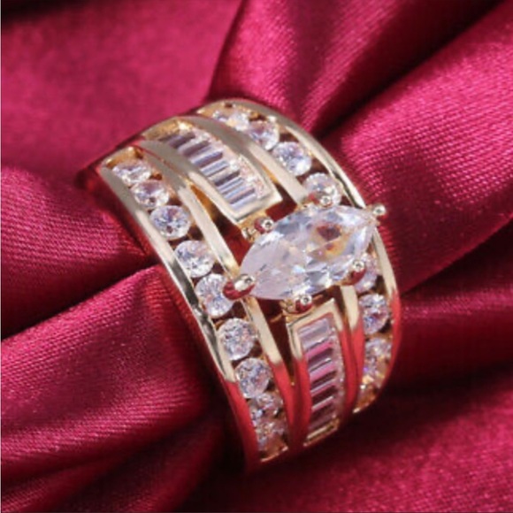 New Luxury 18k Gold Plated for Women Ring - Picture 2 of 3